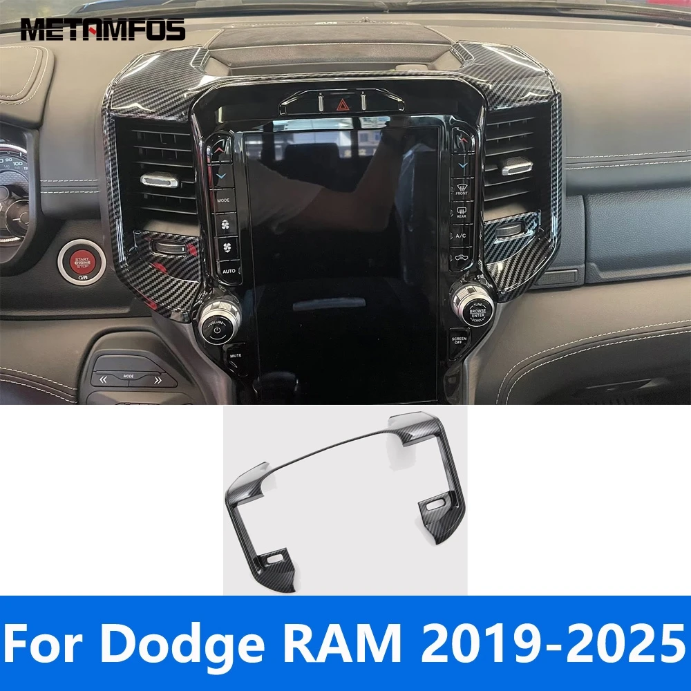 

Для Dodge RAM 2019-2024 2025, центральная консоль из углеродного волокна, вентиляционное отверстие для кондиционера, накладка, аксессуары для интерьера, Стайлинг автомобиля