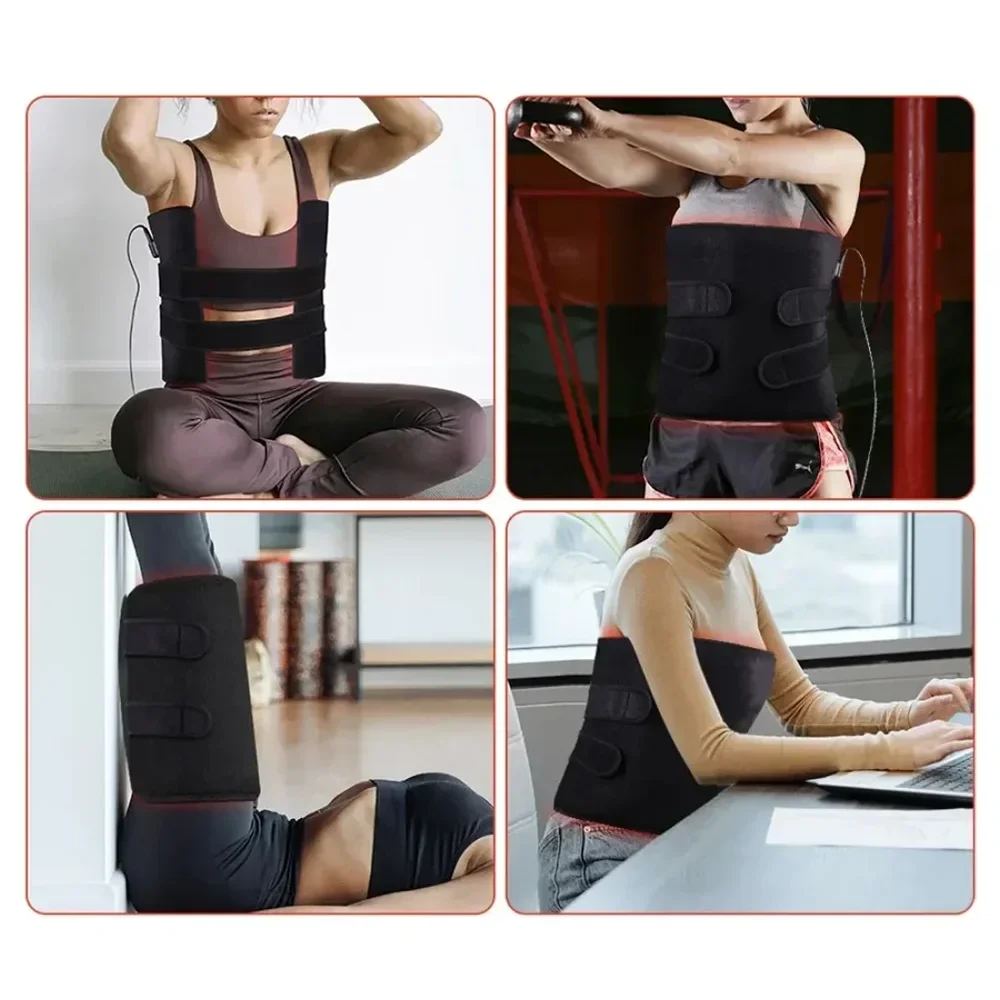 210Pcs Wearable Package Red Light Infrared Belly Belt for Relieving Muscle Tired and Weight Loss Device for Waist Shoulders Back