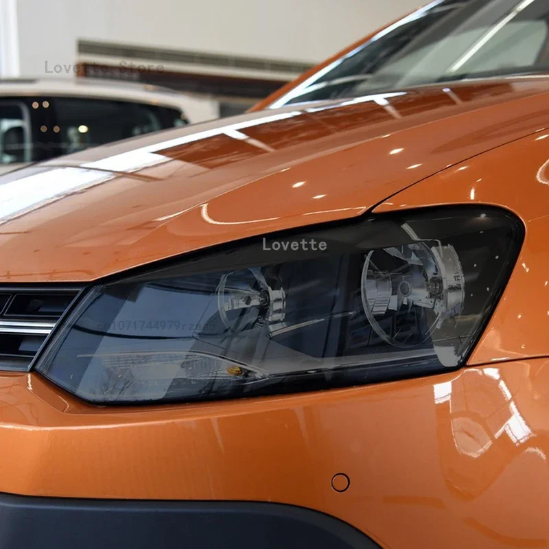 

For VW POLO 2012-2016 Accessories Car Headlight Front Lamp Protective Film Transparent Black TPU Sticker Anti-scratch PPF