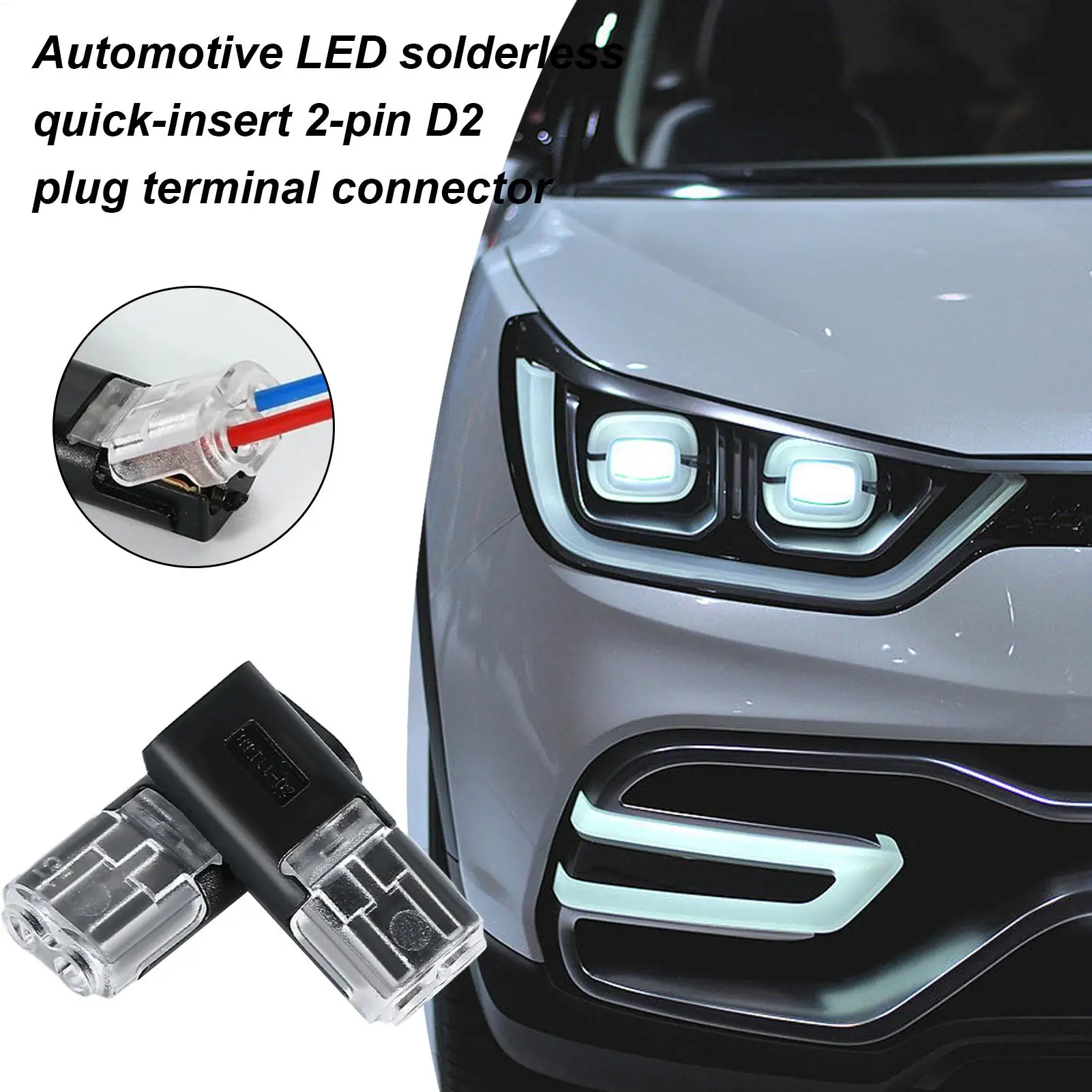 30Pcs 2 Pin LED Connector, No Stripping Adapter For Automotive Car Modification, Multi-Purpose Electrical Connector For Marine