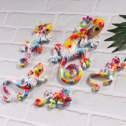 Creative Color House Lizard Statue Figurine Resin Sculpture Cabinet Wall Hang Home Office Bar Store Decoration Ornament Crafts
