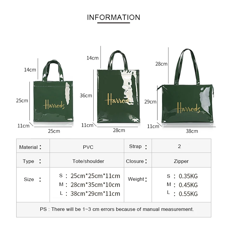 New Fashion Style Jelly Handbag for Women Eco Friendly Flower Tote Shopping Bag Reusable Waterproof PVC Shoulder Shopper Bag