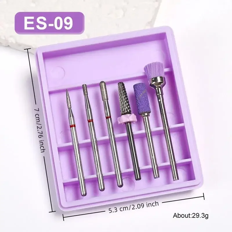 6 قطعة/صندوق مسمار البولندية رئيس القاطع مجموعة تنظيف رئيس المستخدمة لمسمار الجمال إزالة الأزيز هلام العناية بالبشرة الميتة آلة تلميع أوتوماتيكية