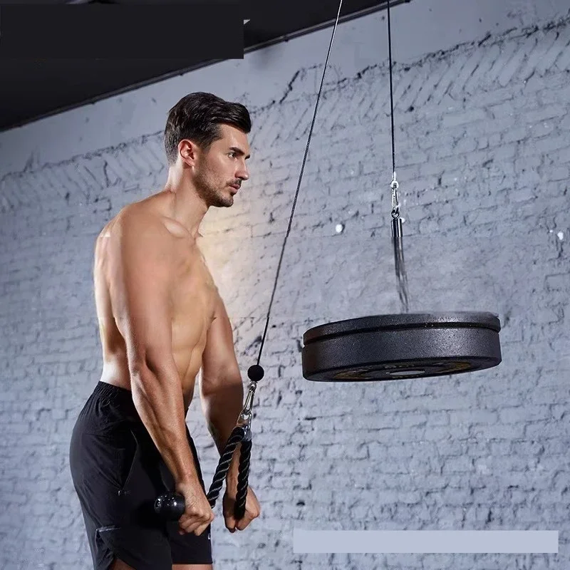 High-position lat pulldown machine,triceps training equipment,steel cable pulley system,home pull-up and resistance training