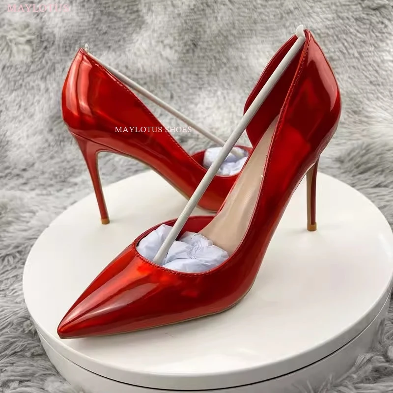 Shoes Women Pumps Fashion High Heels Shoes RED GOLD BLUE White Shoes Women Wedding Shoes Ladies Stiletto Women Heels 2024