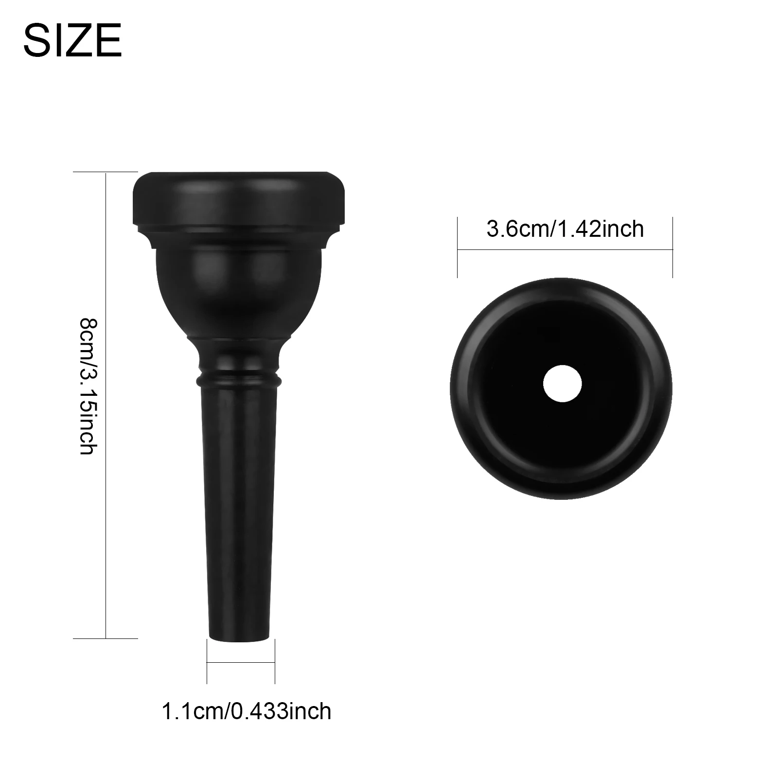 Professional Alto Trombone Mouthpiece Lightweight Plastic Detachable Nozzle Portable Accessory for Musicians