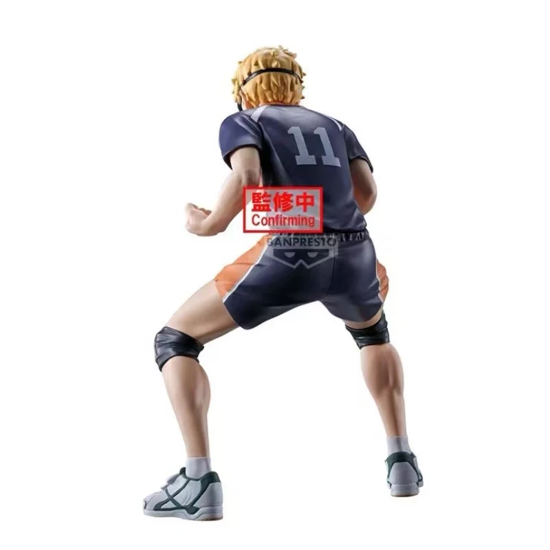 Original em estoque Banda Banpresto Haikyuu genuíno!! Kei Tsukishima PVC Posando Figura Modelo Anime Ornamento de mesa Boneca Brinquedos Presente