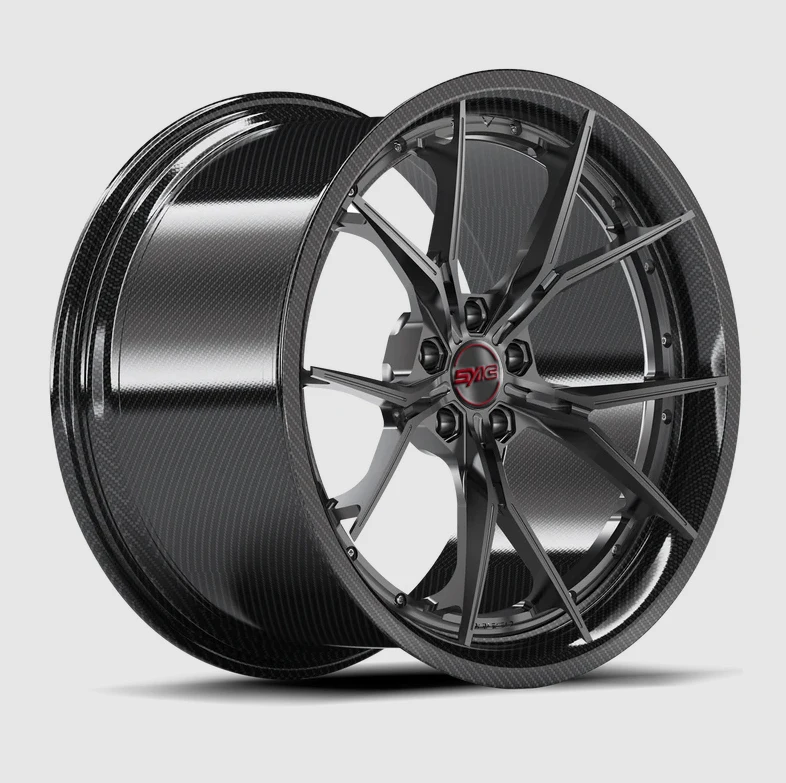 Rines de Fibra de Carbono Forjados de 17-24 Pulgadas, Diseño Cóncavo Profundo, PCD 5x130, Piezas Modificadas para Autos Deportivos