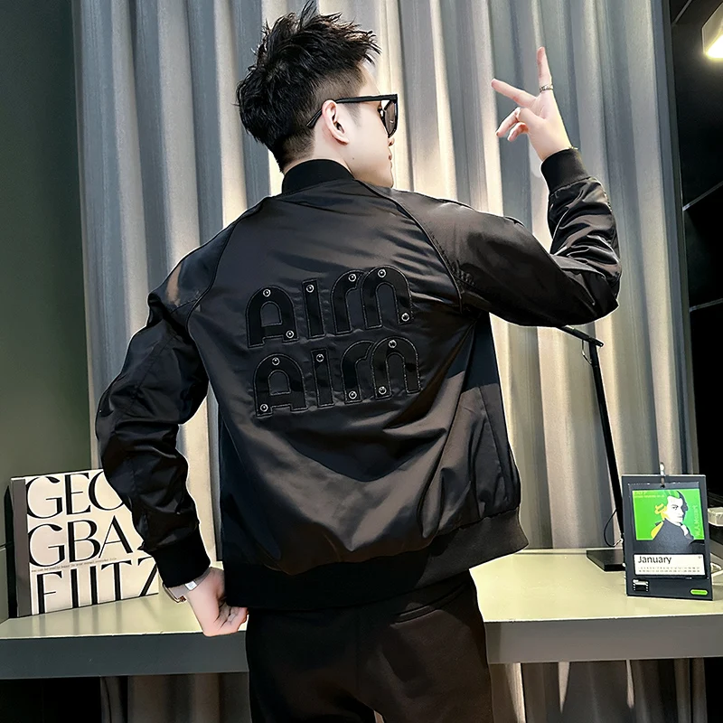 

Casual American Sle Baseball Jaet Men's Embroidered Trendy Jaet Spring Autumn Faionable Men's Outerwear Sweatirt