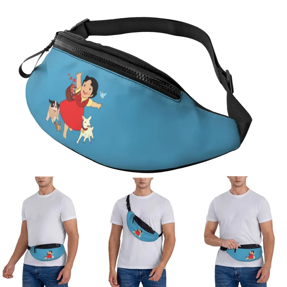 Crossbody Waist Bag Heidi, The Girl From The Alps Men Women Fanny Pack Traveling Running Money Phone Pouch