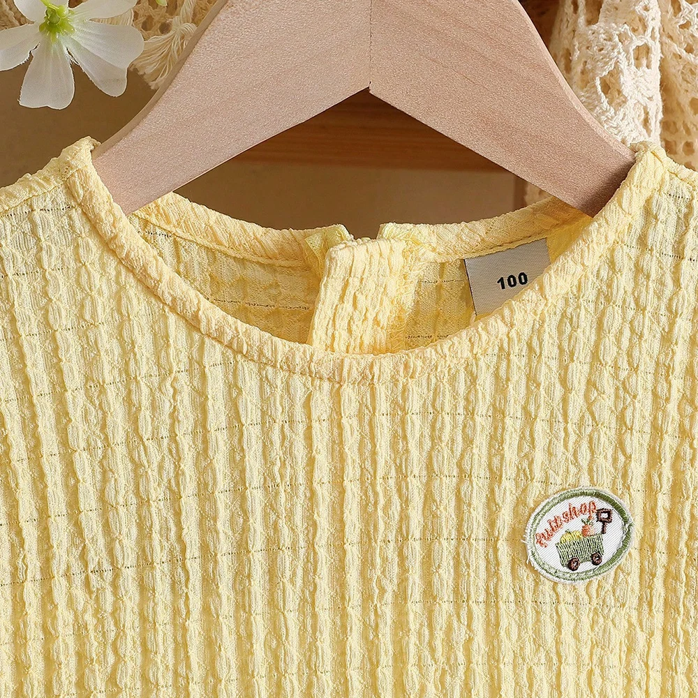 2–8 Jahre Kinder-Mädchen-Kleid – Off Shoulder Puff Sleeve Sundress Bewertung und Preis
