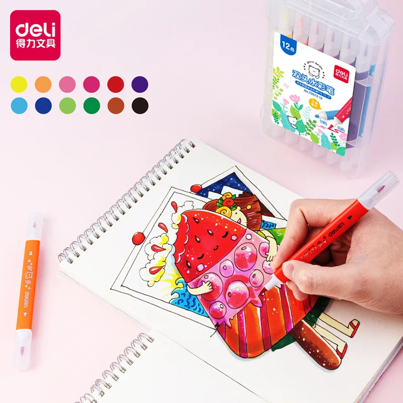 12pcs Paw Patrol MARKER ชายหญิงอะนิเมะการ์ตูนน่ารัก Graffiti ภาพวาดศิลปะสีแปรงนักเรียนวาด Pastel อุปกรณ์ของขวัญ