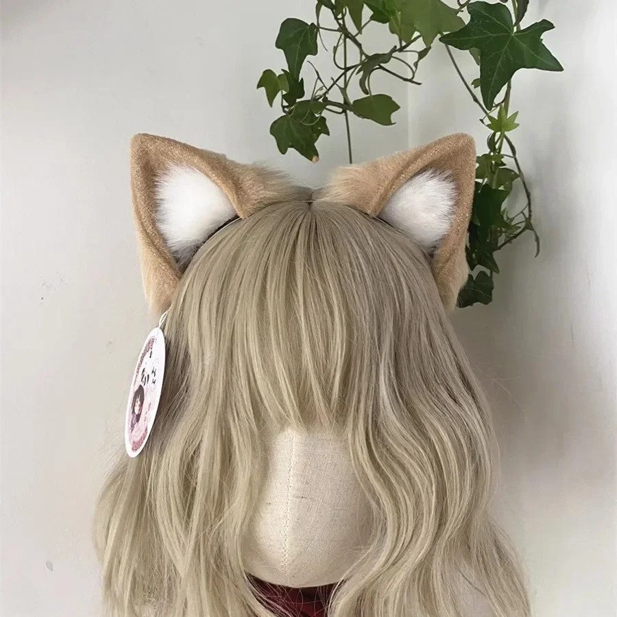 Nach Maß Halloween Katze Ohr Cos Beast Ohr handgemachte süße schöne Cosplay Kopfbedeckung Haarnadel rosa Katze Ohren für Anime Lolita Cosplay