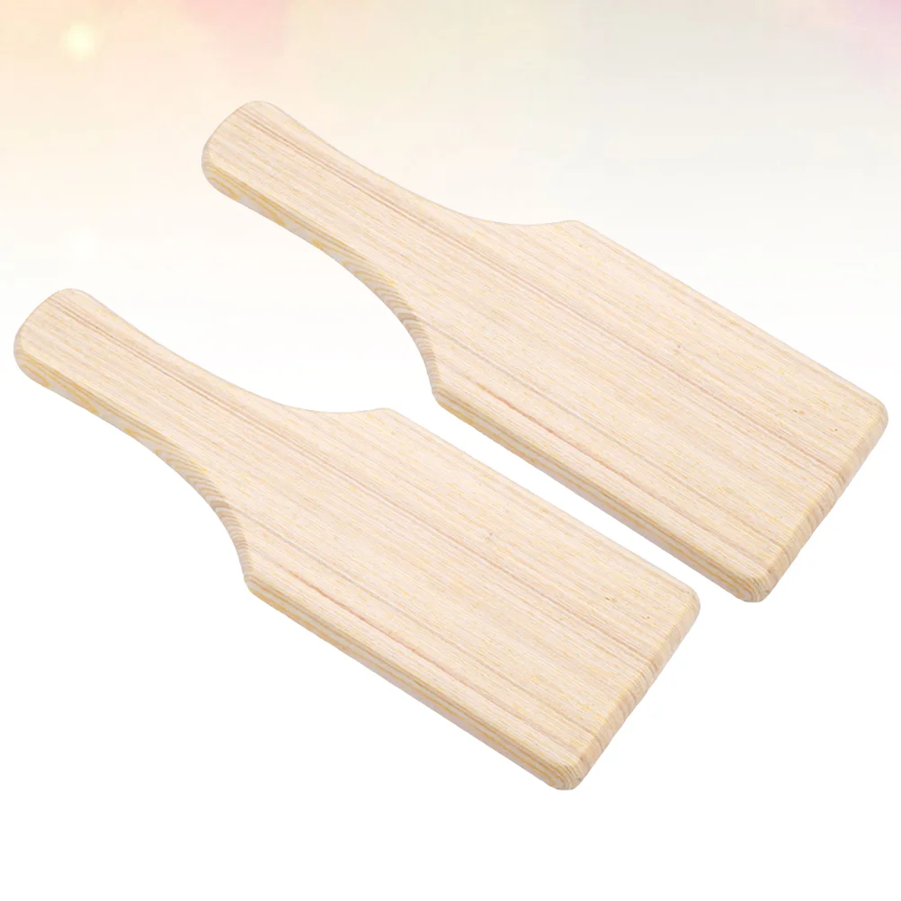 2 PCS Wooden Clapper Clay Sculpture Tools Tower Masonry Pottery Carving Sculpting Fluting Polymer Paddle Ceramic Cutting