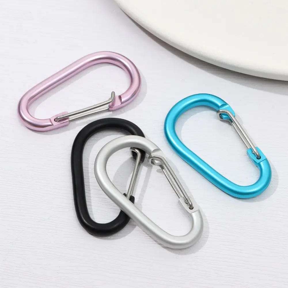 Outdoor Sports Multicolor Aluminium Safety Camping Hiking Hook Buckle Keychain Alloy Carabiner Climbing Button