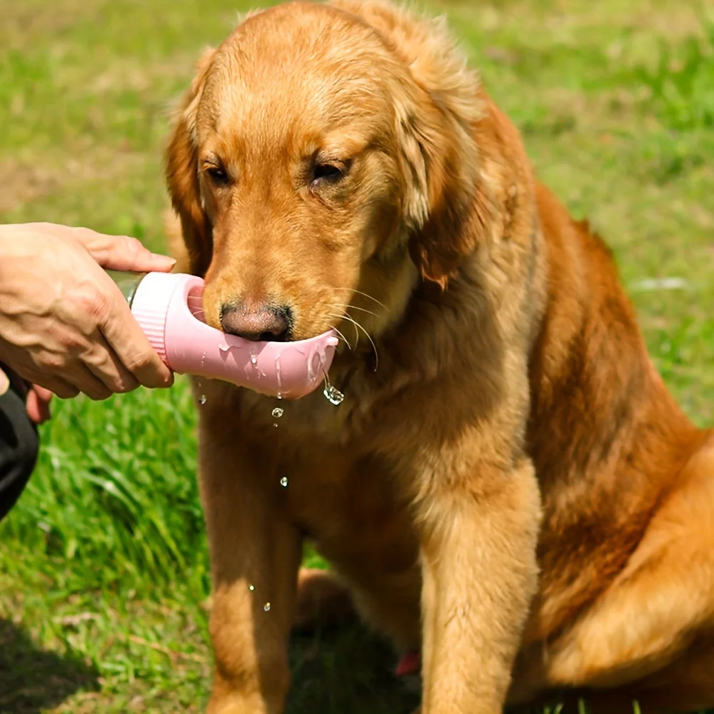 Dog Water Bottle Portable Pet Water Bottle Leak Proof Dog Water Dispenser and Food, Lightweight Dog Travel Water Bottle Bowl