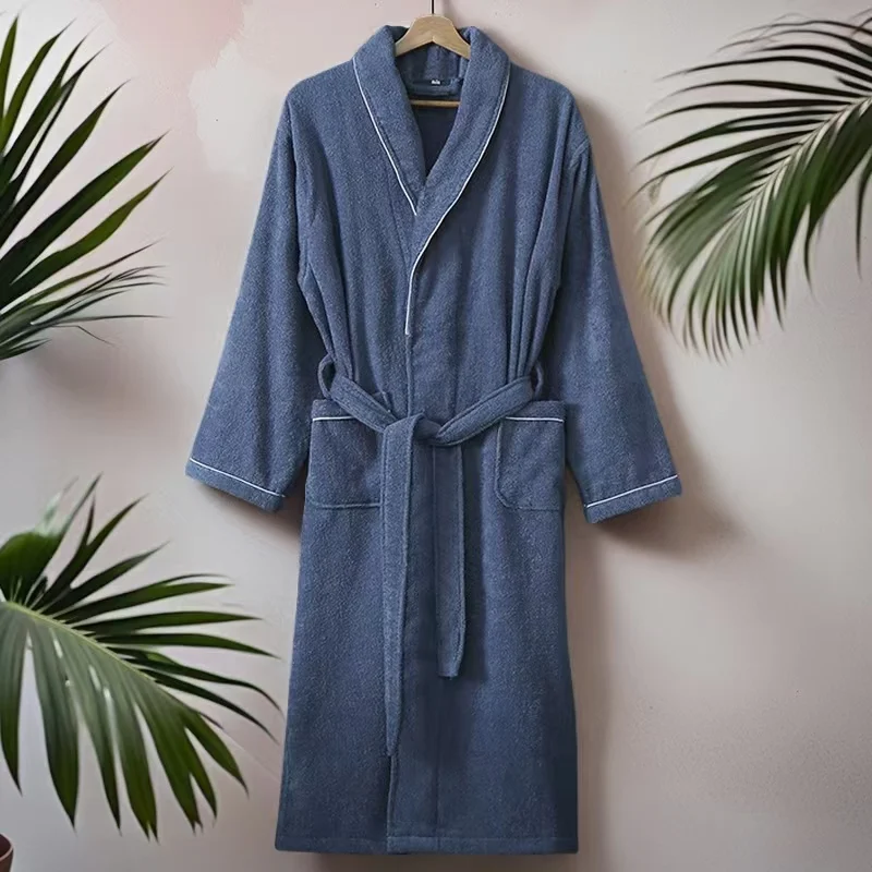 Lovers Cotton Elegant Robe Men Women Kimono Summer BathRobe Male Sleepwear Mens Dressing Gown Badjas Wedding Bridesmaid Robes