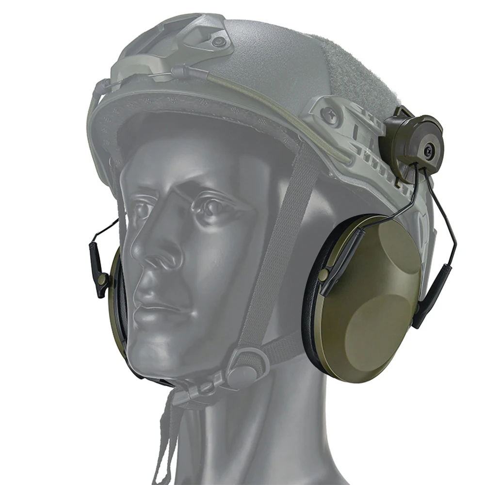 Hunting Ear Protection NRR 21dB Compact Noise Reducing Hearing Protection Slim Shooting Earmuffs Fit for FAST/ACH/MICH