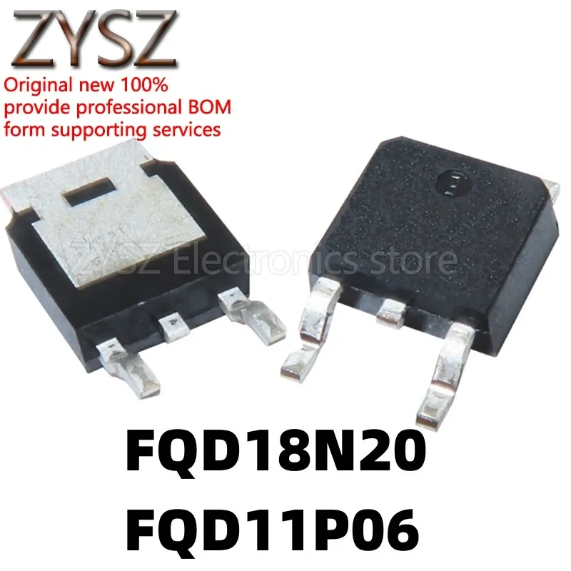 5 uds FQD18N20 18N20 FQD11P06TM 11P06 parche TO252