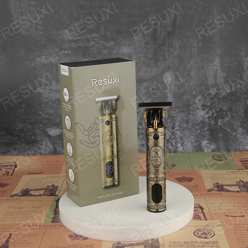 Resuxi JM-700AL Костюм Профессиональный перезаряжаемый беспроводной станок для резки металла Мужской электрический триммер для стрижки волос