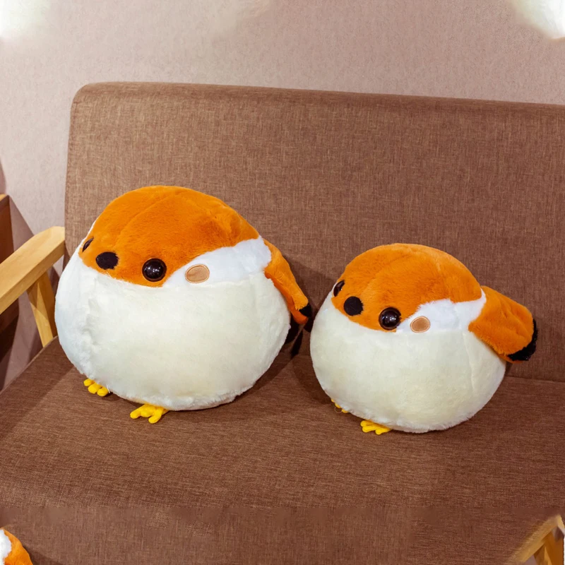 

30/40cm Simulation Fat Round Sparrow & Titmouse Plush Toys Stuffed Lifelike Animal Doll Soft Bird Pillow Cute Gift for Kids Girl