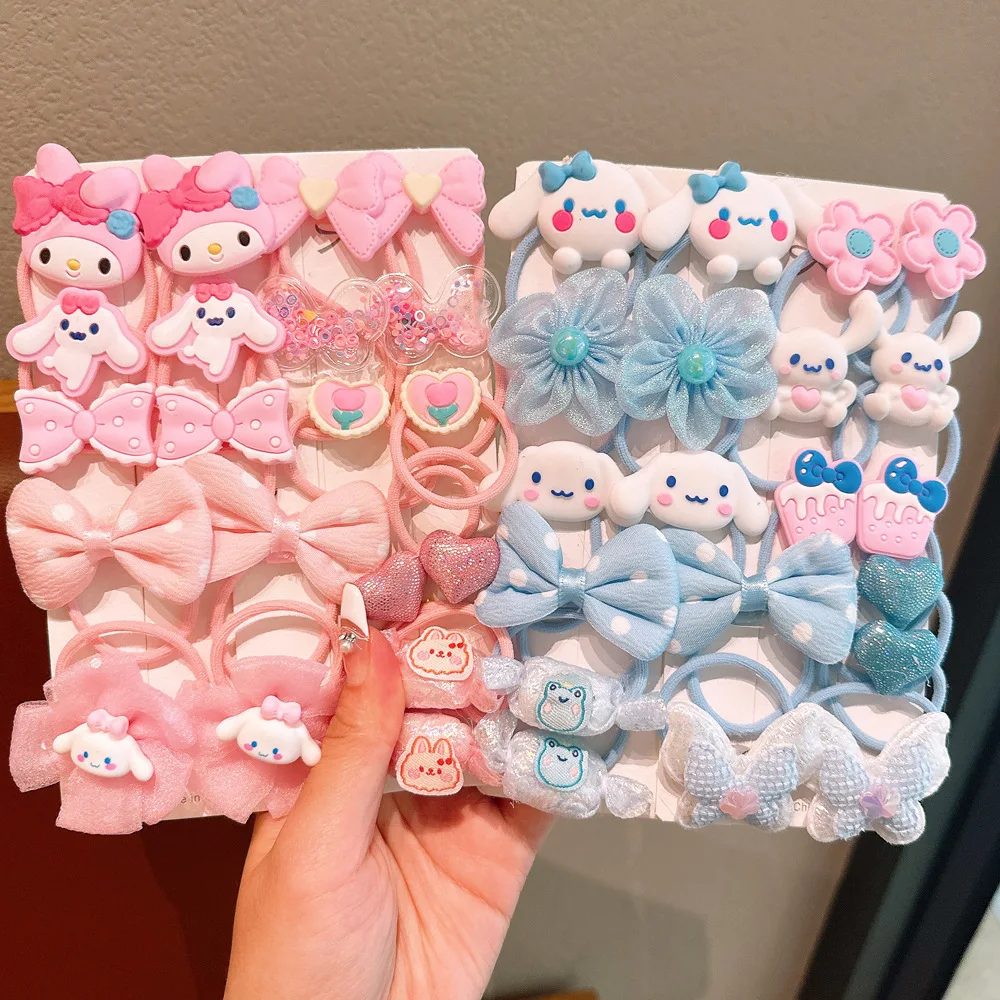 16/20 قطعة مجموعة دبوس الشعر Kawaii Kuromi إكسسوارات الشعر عصابة رأس كرتونية أنيمي للفتيات هدايا للأطفال