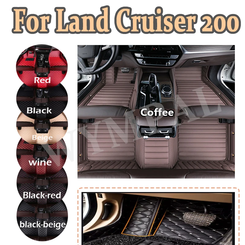

Luxury Custom Car Floor Mats For Land Cruiser 200 2007 2008 2009 2010 Auto Automotive Leather Men Women Car Mats Full Cover pad