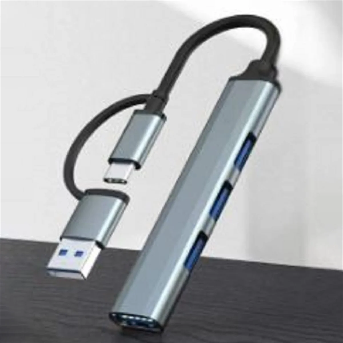 4 in 1 USB 3.0 Hub Type C to USB 3.0x1 + USB 2.0x3 Lightweight - 5Gbps Data Transfer for Windows for Notebooks,