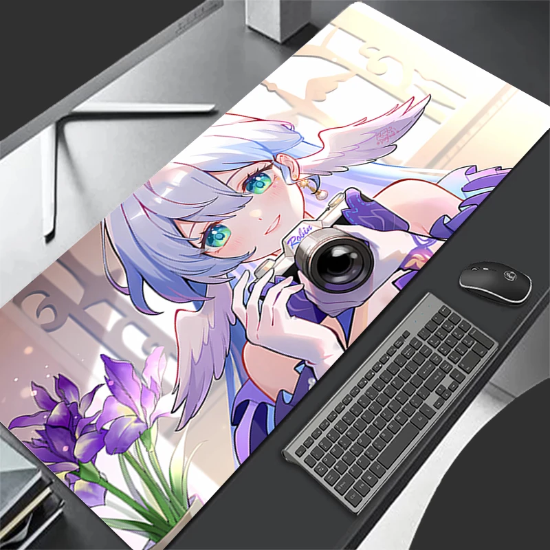 Tapis de souris ordinateur h-honkai Star Rail Robin accessoires de jeu tapis de clavier bureau PC tapis de souris en caoutchouc décoration tapis de souris de bureau
