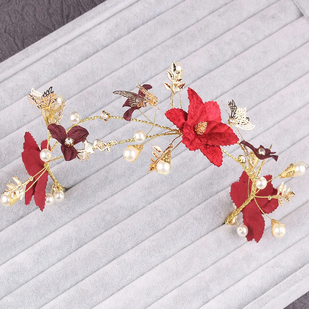 

Bridal Headwear Pearl Inlaid Hair B for Wedding Party Accessories Luxurious Design Comfortable to Wear Elegant Look
