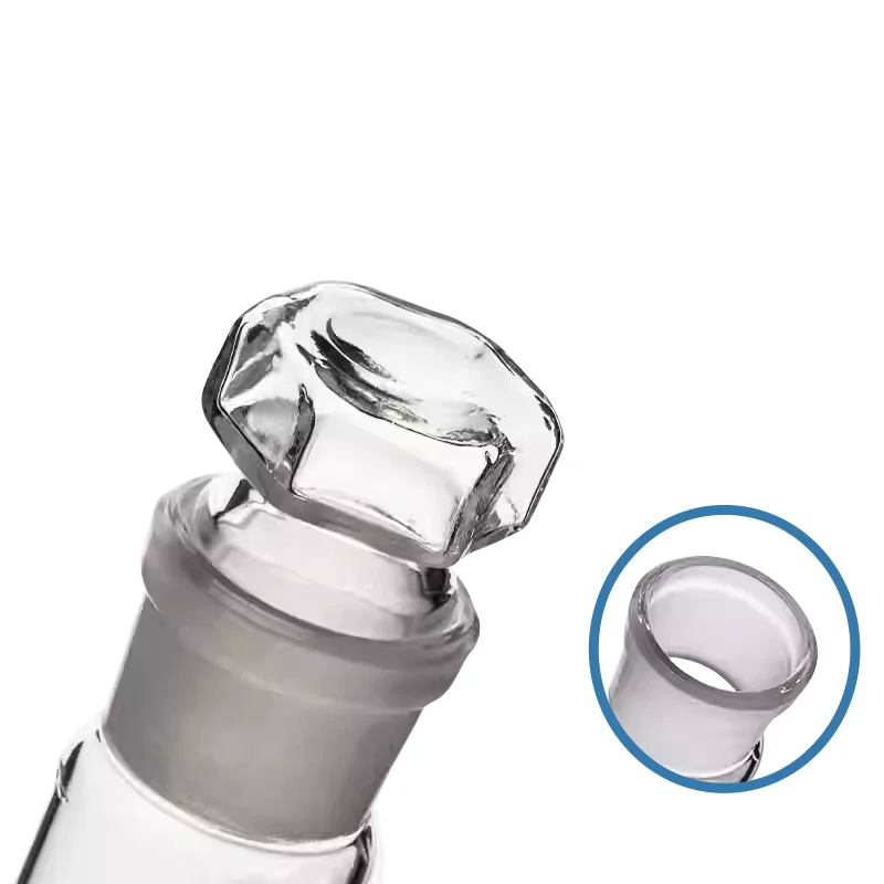 Tubo colorimétrico de vidro com plugue