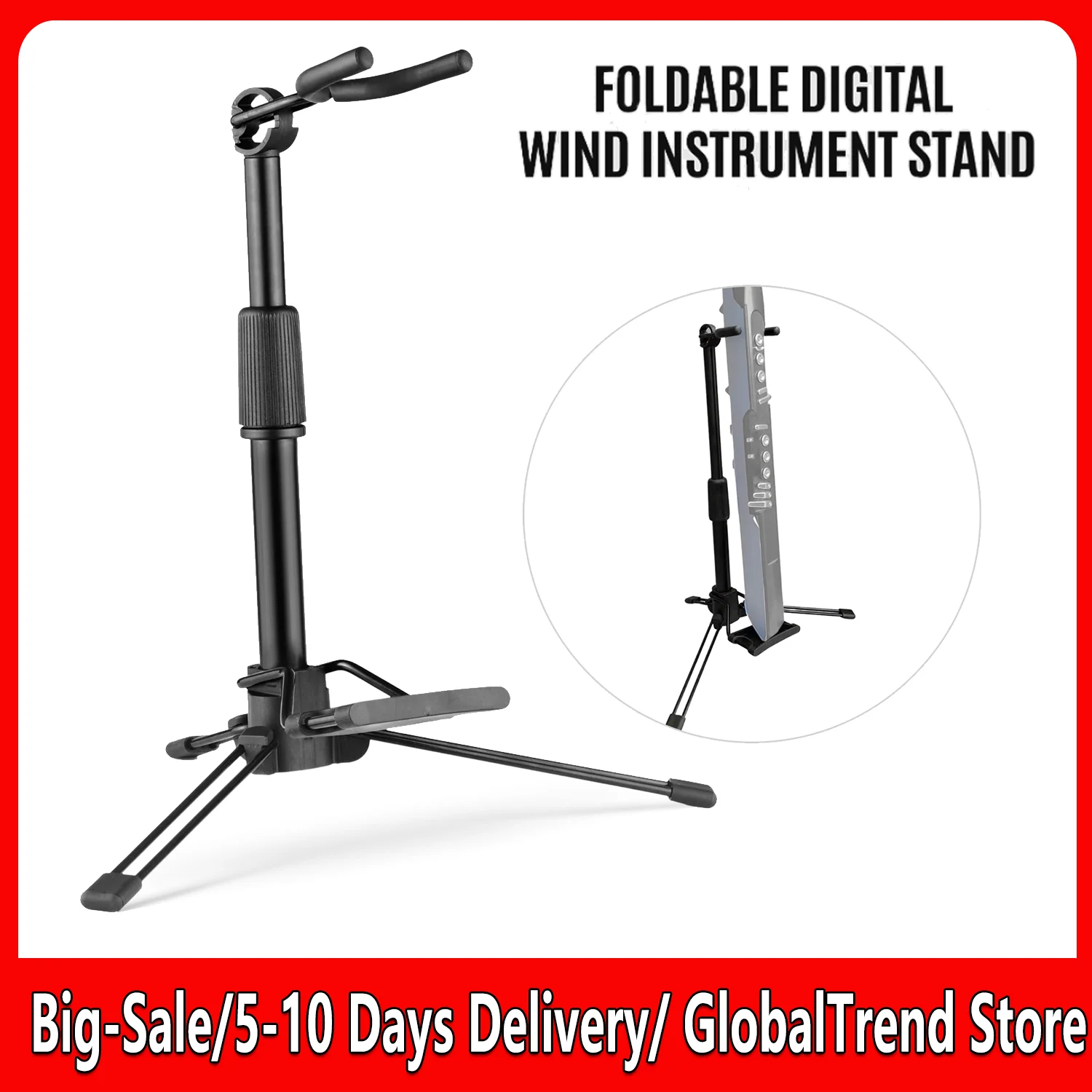 

Foldable Digital Wind Instrument Stand Adjustable Metal Aerophone Holder Musical Instrument Stand Musical Instrument Accessories
