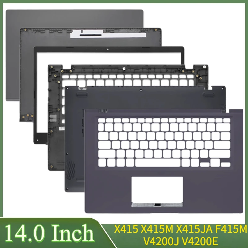 

14" Grey New For X415 X415M X415JA F415M V4200J V4200E LCD Back Cover Front Bezel Hinges Palmrest Bottom Case