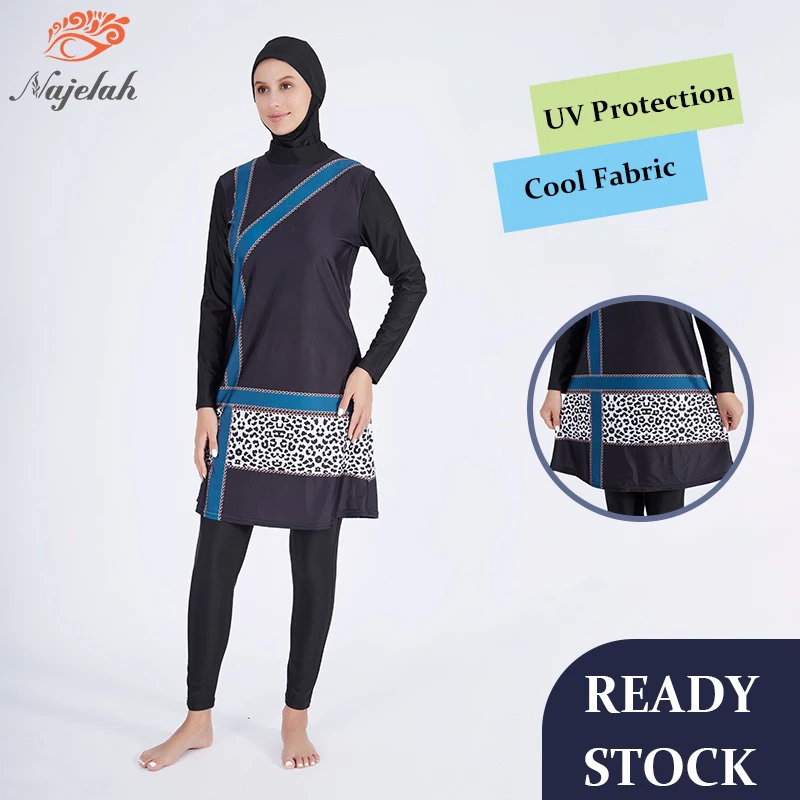 Muslim Swimwear Women Hijab Modest Burkini Swimsuit Islamic Long Sleeve Cover Ups Swimming Suit Hijabs For Woman Swim Bathing