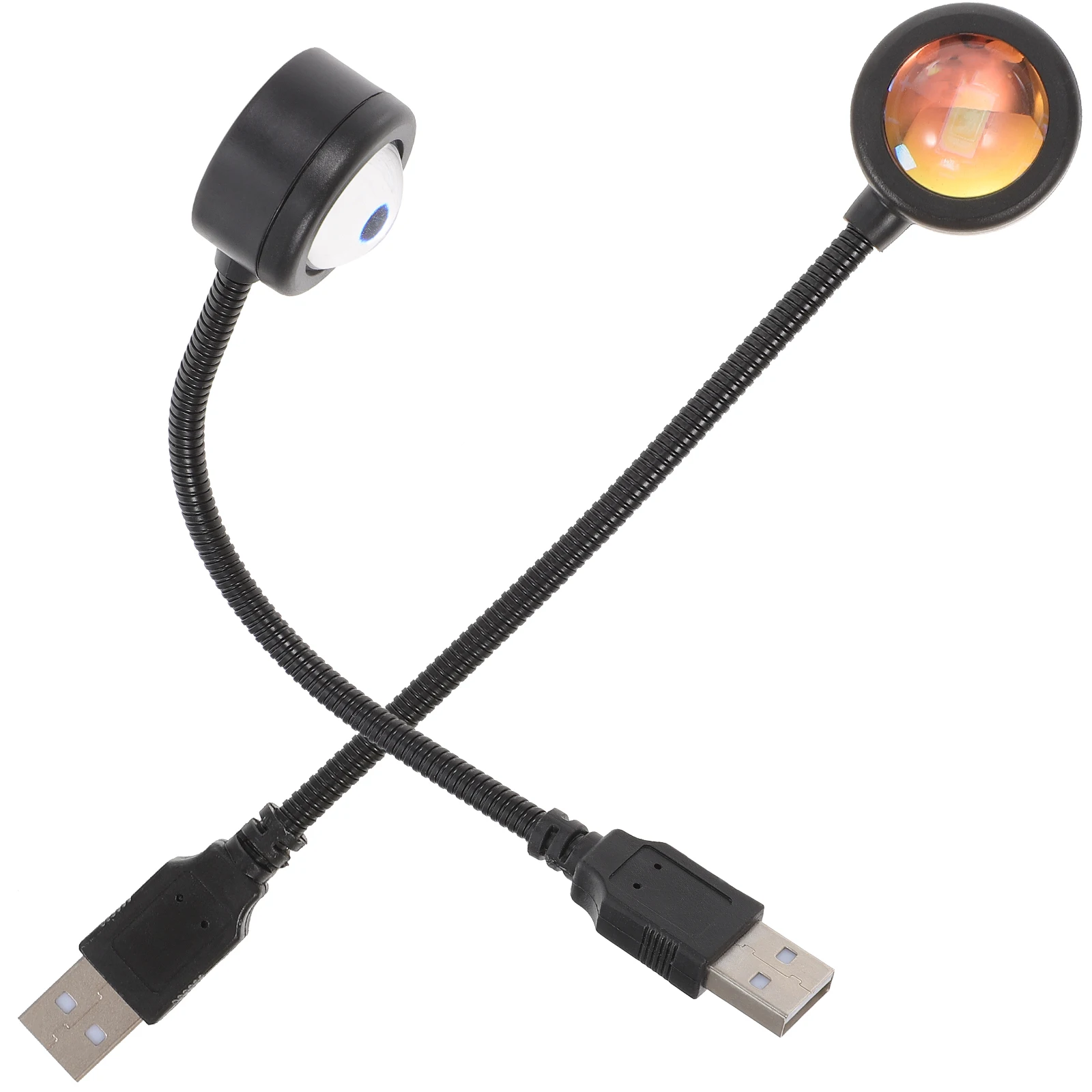 

2 Pcs Projection Lamp USB Night Light LED Desk Lamp Bedroom Decoration Compact Sunlamp ABS Bedroom Decor Living Room