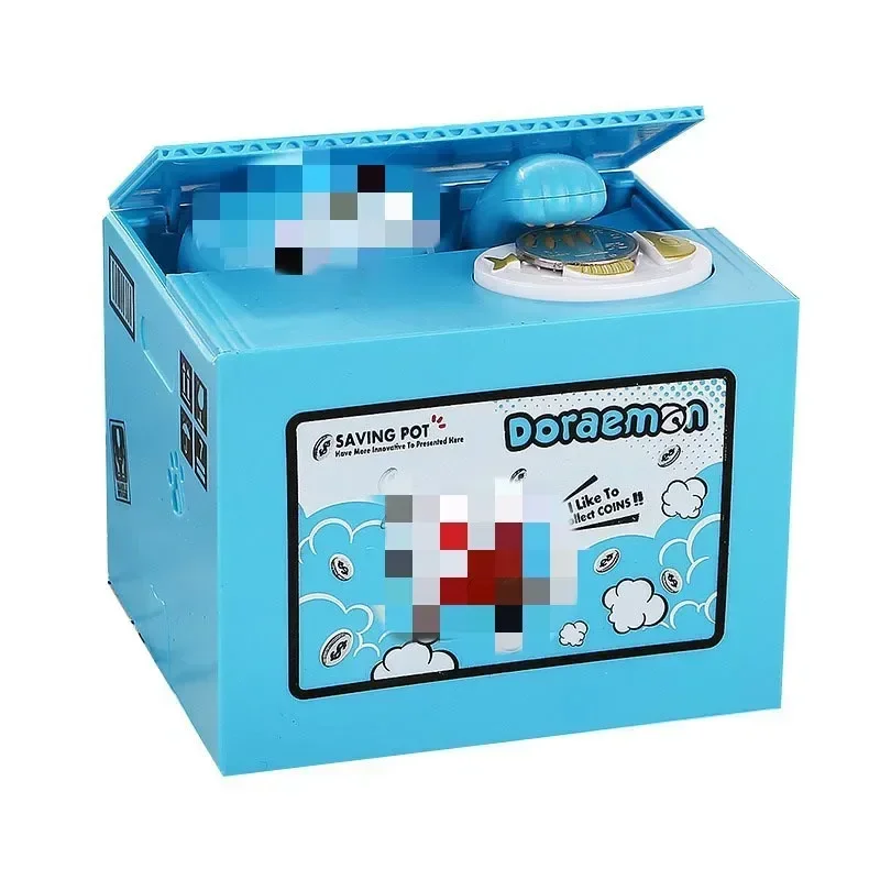 Anime Doraemon Piggy Bank Kawaii Doraemon Cartoon Moving Electronic Stealing Money Action Toy Diy Creative Cute Xmas Gift