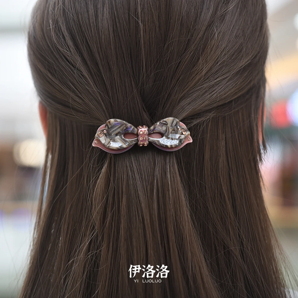 Women headwear bow hair clip barrette cute hair pin rhinestone hair accessories for women