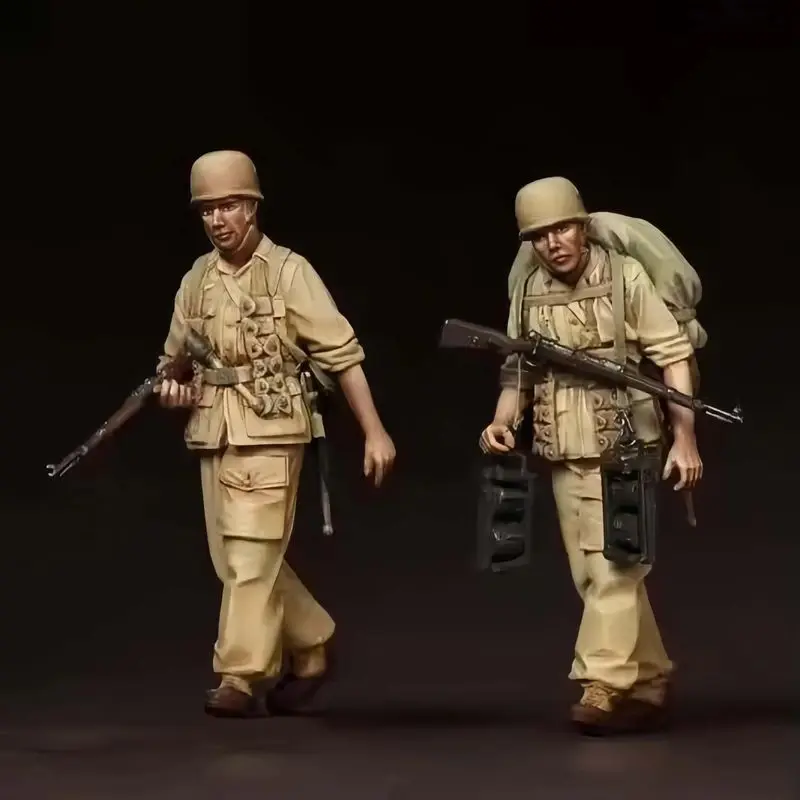 

1/35 WWII Soldier Full Body Soldier Character Resin Micro Miniature Figure 3D Printed White Model Toy Unassembled Unpainted