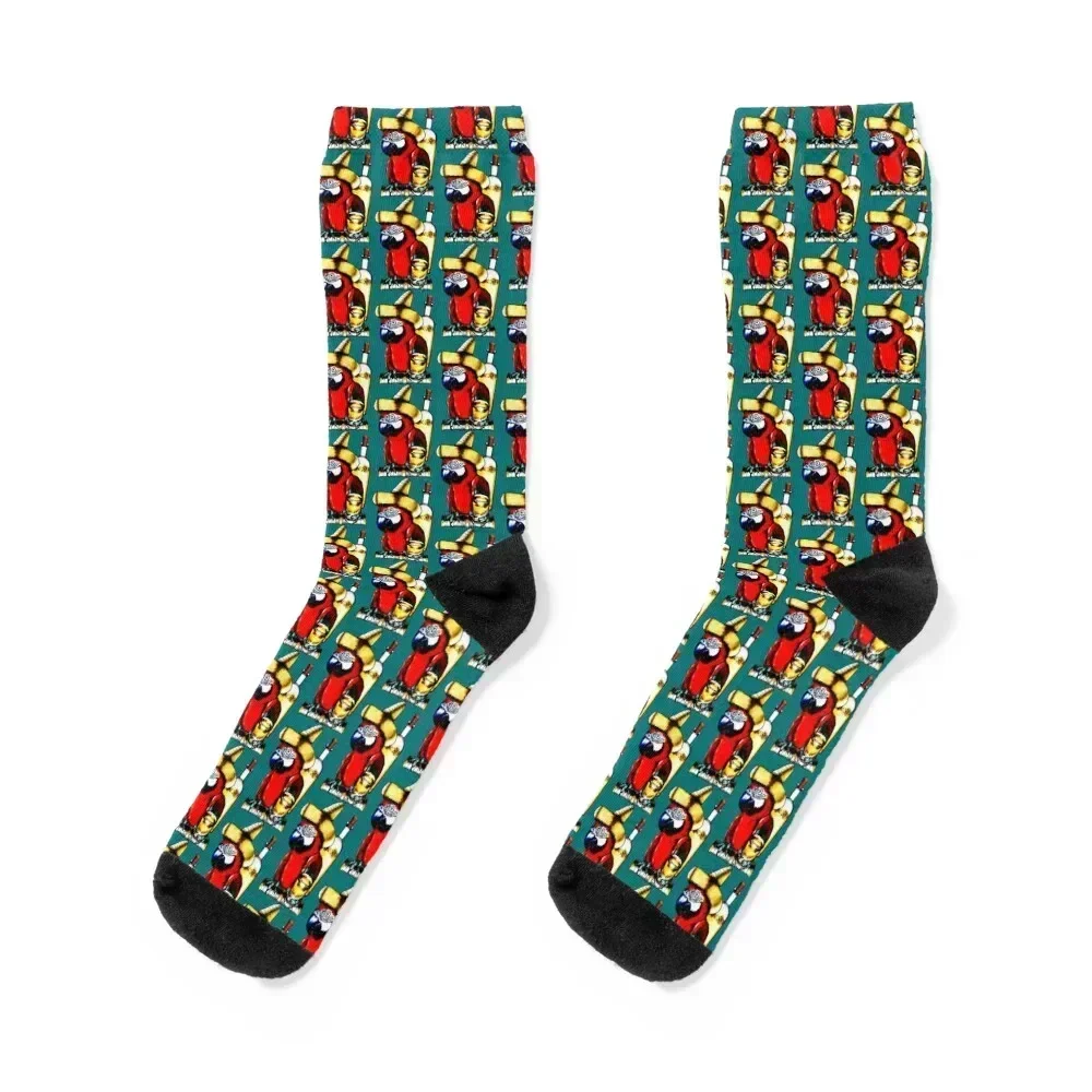 

party parrot logo - toast to victory Socks Climbing luxury christmas stocking Wholesale Socks Man Women's