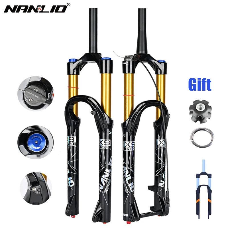 

NanLio X9 PRO Mountain Bike Forks 26/27.5/29inch 140/160mm travel 34-tube diameter high-performance shock-absorbing air fork