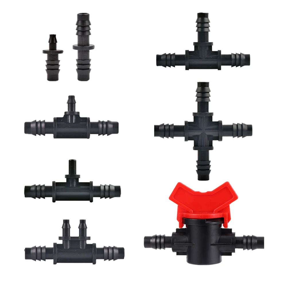 Nawadniania kropelkowego króciec do węża Tee prosto kolanko koniec korki Tee 8/11mm 3/8 \