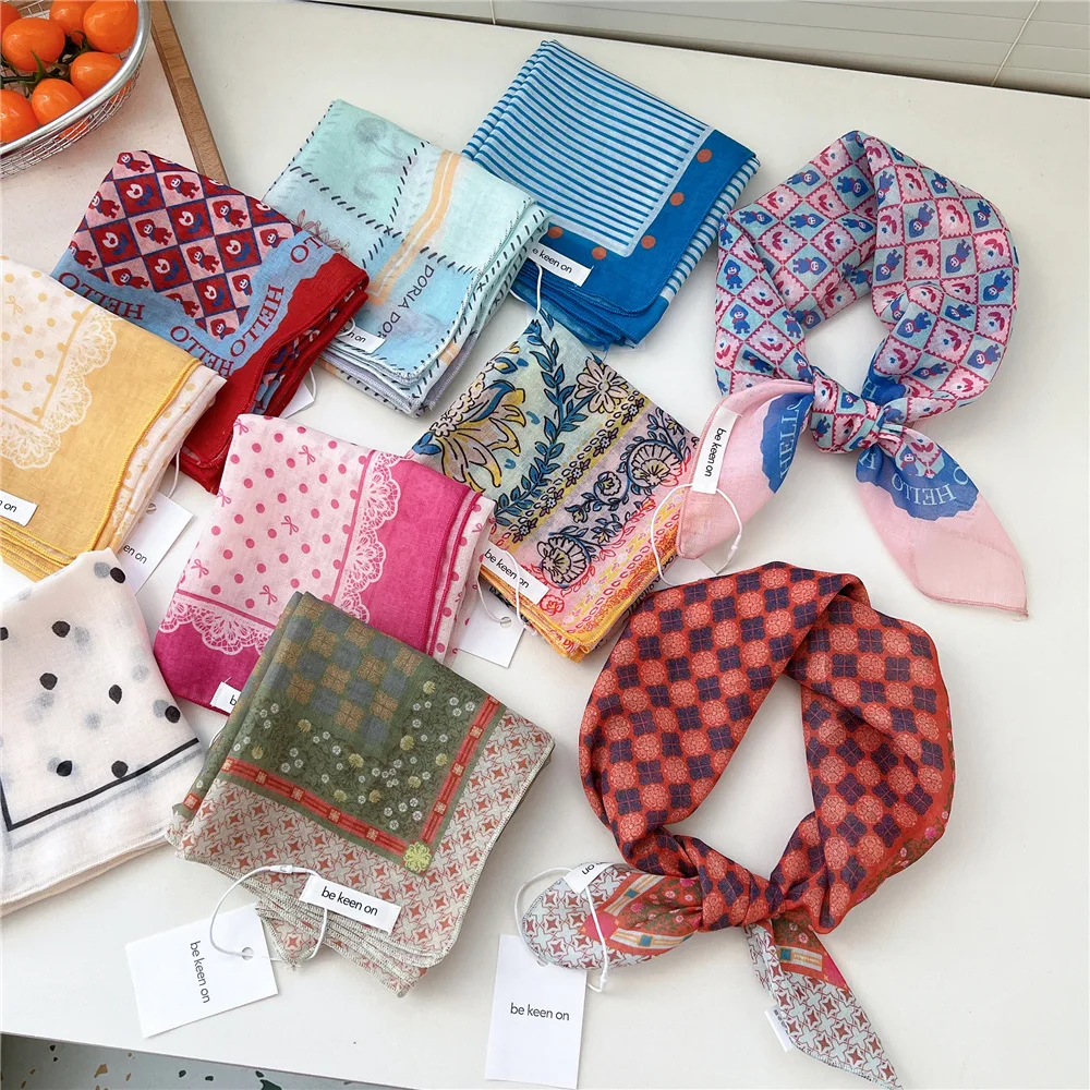 

55*55 см хлопковый квадратный шарф, шарф для волос, повязка на голову, платок, банданы, платок, тюрбан, шаль, накидка