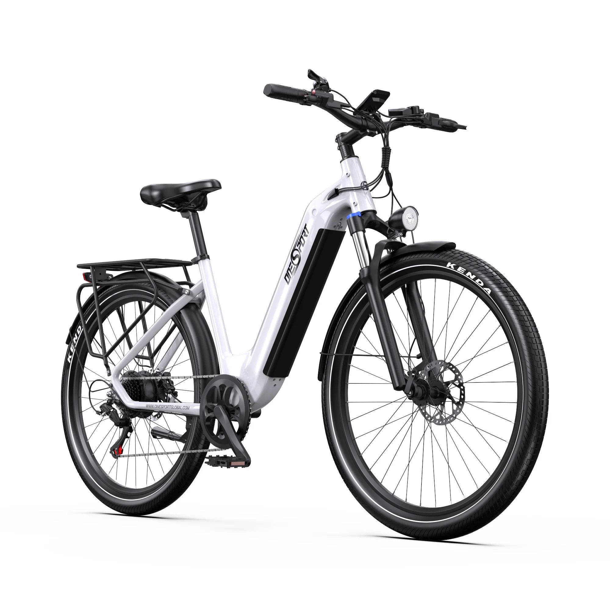 ONESPORT OT05 City E-Bike, 250W Motor, 36V 18,2Ah Akku, bis zu 120 km Reichweite, Drehmomentsensor, hydraulische Scheibenbremse, 7-Gang Shimano, APP-Steuerung, 27,5" Elektrofahrrad für den