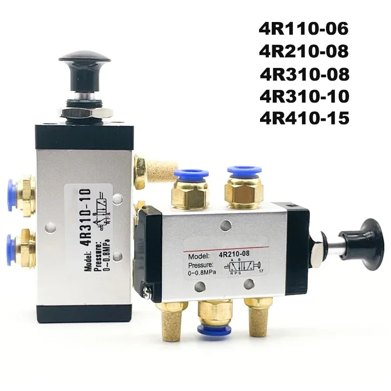 

Pneumatic Hand Push Pull Valve 4R210-08/06 Two Position Five Way 4R110-06 Air Manual Control Solenoid Valve 4R310-10 4R410-15