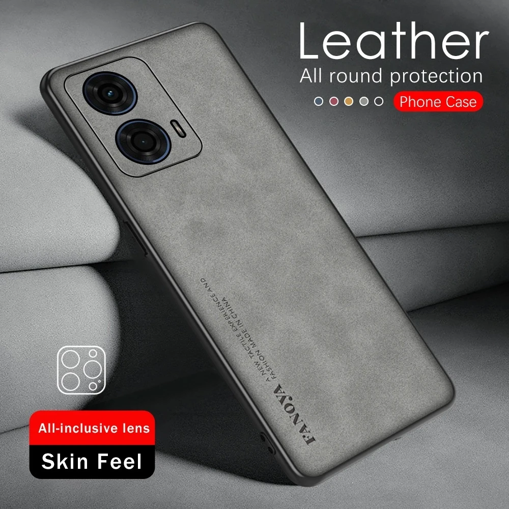 MotoG24 4G Case Sheepskin Leather Back Cover For Motorola Moto G24 Power 4G Shockproof Coque Moto Rola G 24 G24Power 24G 4G 2024