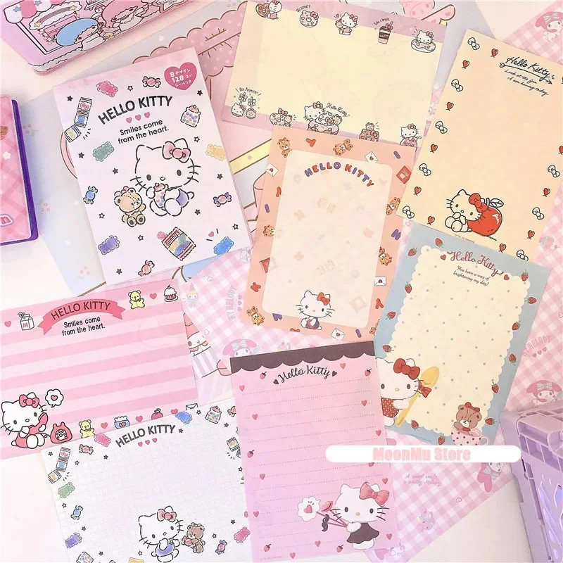 Sanrio-Cuaderno Kuromi My Melody con pegatinas para niños, Bloc de notas de dibujos animados, bonito, a la moda, regalo