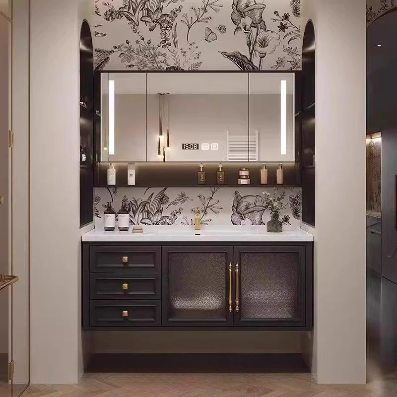 

Over Desgin Bathroom Cabinet Storage Mirror Wooden Modern Organizer Cupboard Perfume Mirror Drawers Archivadores Salon Furniture