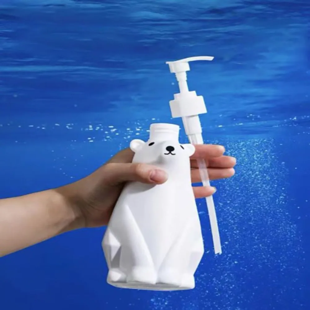 New Cute Bear Shape Soap Dispenser Liquid Shampoo Shower Gel Lotion Dispensing Bottle Hand Sanitizer Kitchen Press Pumps