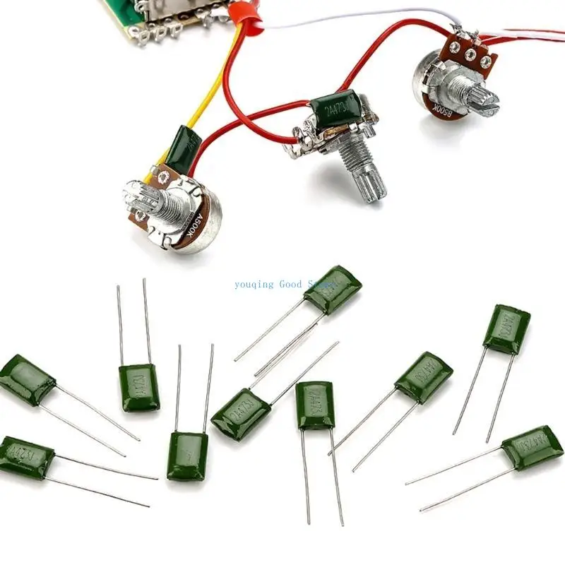 N58B 10 قطعة استبدال الغيتار الكهربائي أجزاء الغيتار لهجة المكثفات الغيتار مكثف لهجة قبعات المكثفات للجيتار باس #3