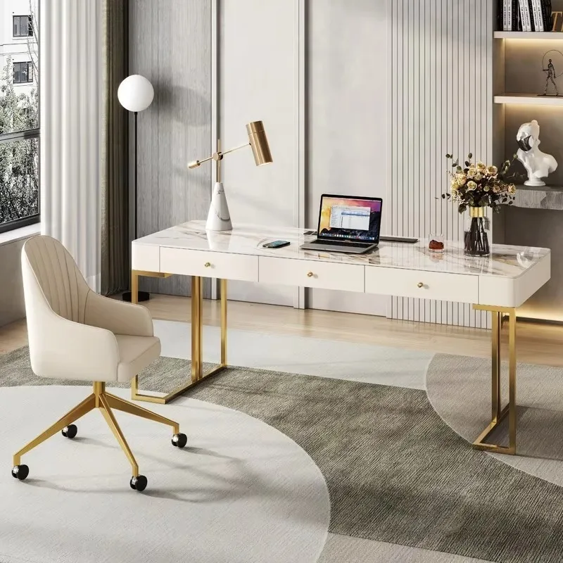 Escritorios de madera de lujo para ordenador, mesa rectangular moderna para sala de estar, organizador de mesa para ordenador portátil, mesa de estudio para Notebook, muebles